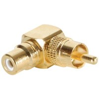 Parts Express Gold RCA Right Angle Adapter Short